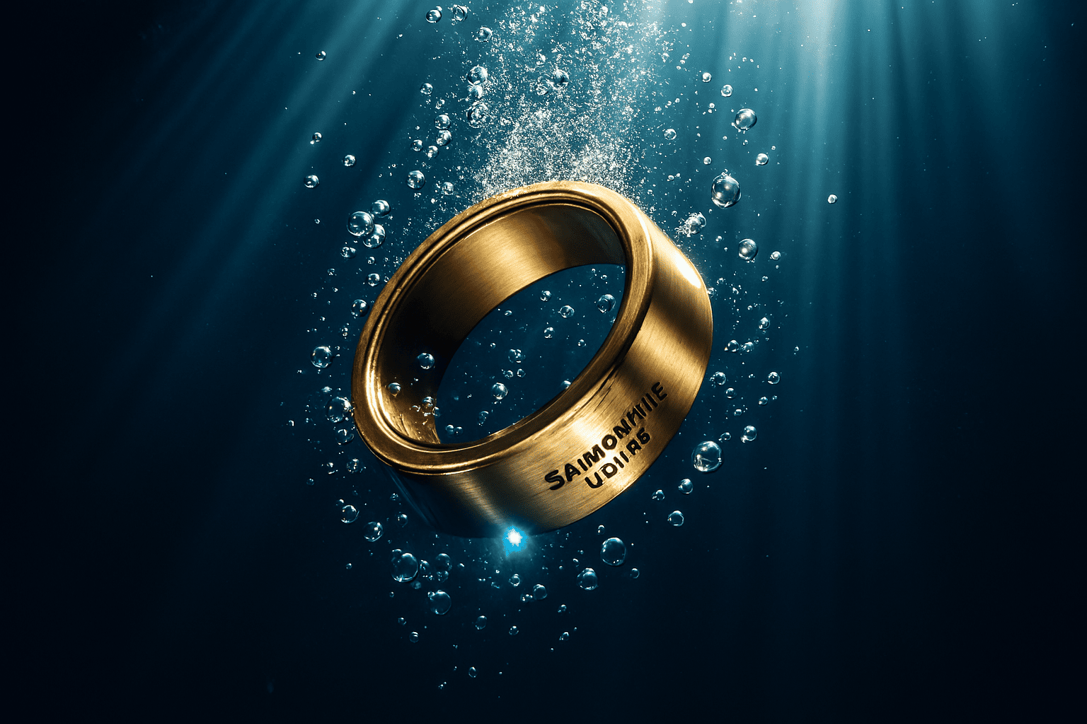 Samsung Galaxy Ring under water showing 10ATM waterproof features